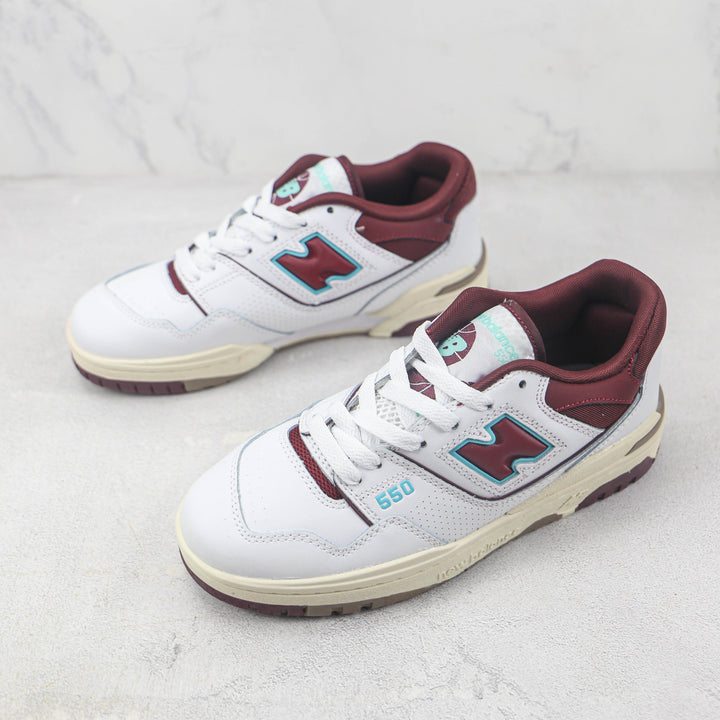 New Balance 550 White Burgundy